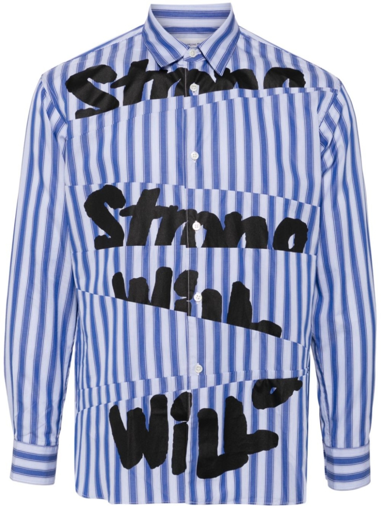 

Comme Des Garçons Shirt рубашка Strong Will с принтом, синий