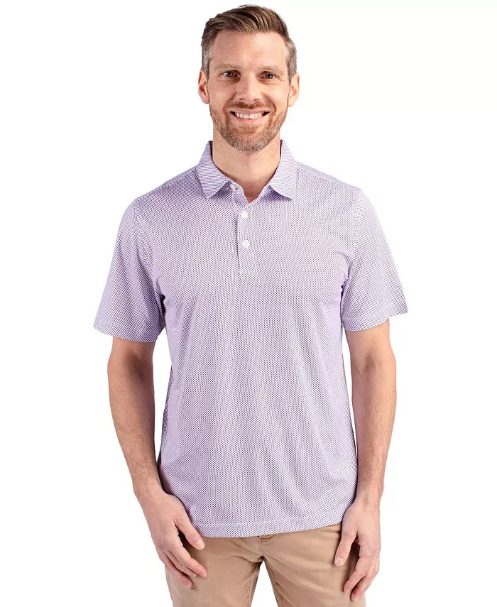 

Мужская поло Pike Eco Symmetry Print Stretch из переработанного материала Cutter & Buck, белый