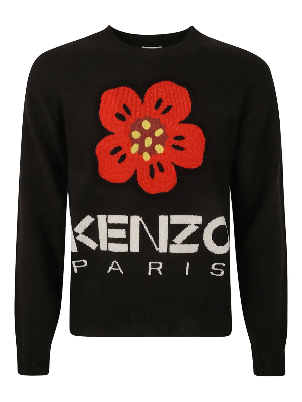 

Свитер с цветком боке KENZO, черный