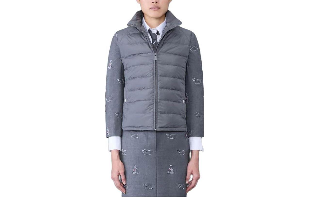 

THOM BROWNE Четырехкарманная стеганая жилетка, Gray