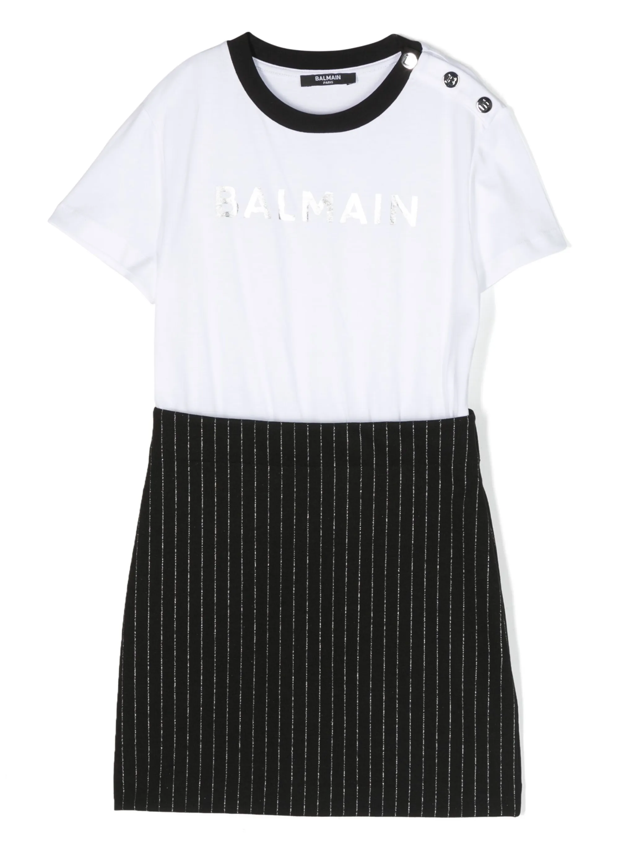 

Платье с логотипом Balmain Kids, белый