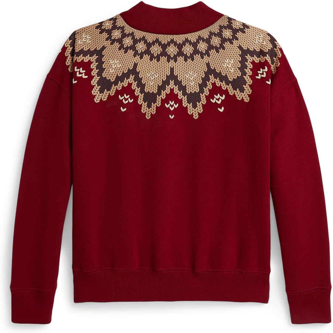 Толстовка свободного кроя из флиса Fair Isle Polo Ralph Lauren Kids, Holiday Red — фото 2
