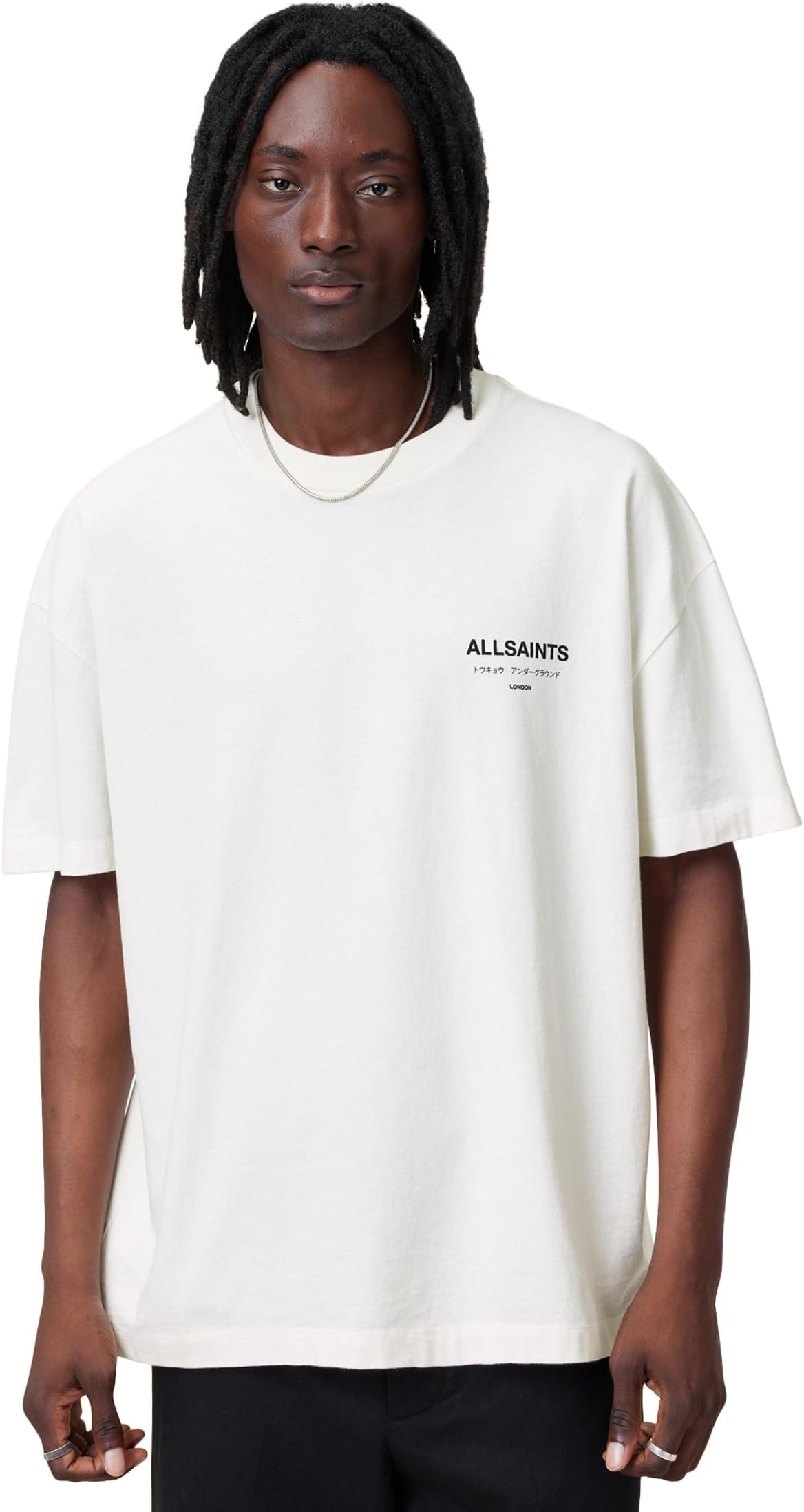 

Мужская футболка Underground с коротким рукавом AllSaints, Ashen White 2