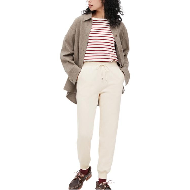 

Брюки Uniqlo Heattech Pile Lined Joggers, кремовый