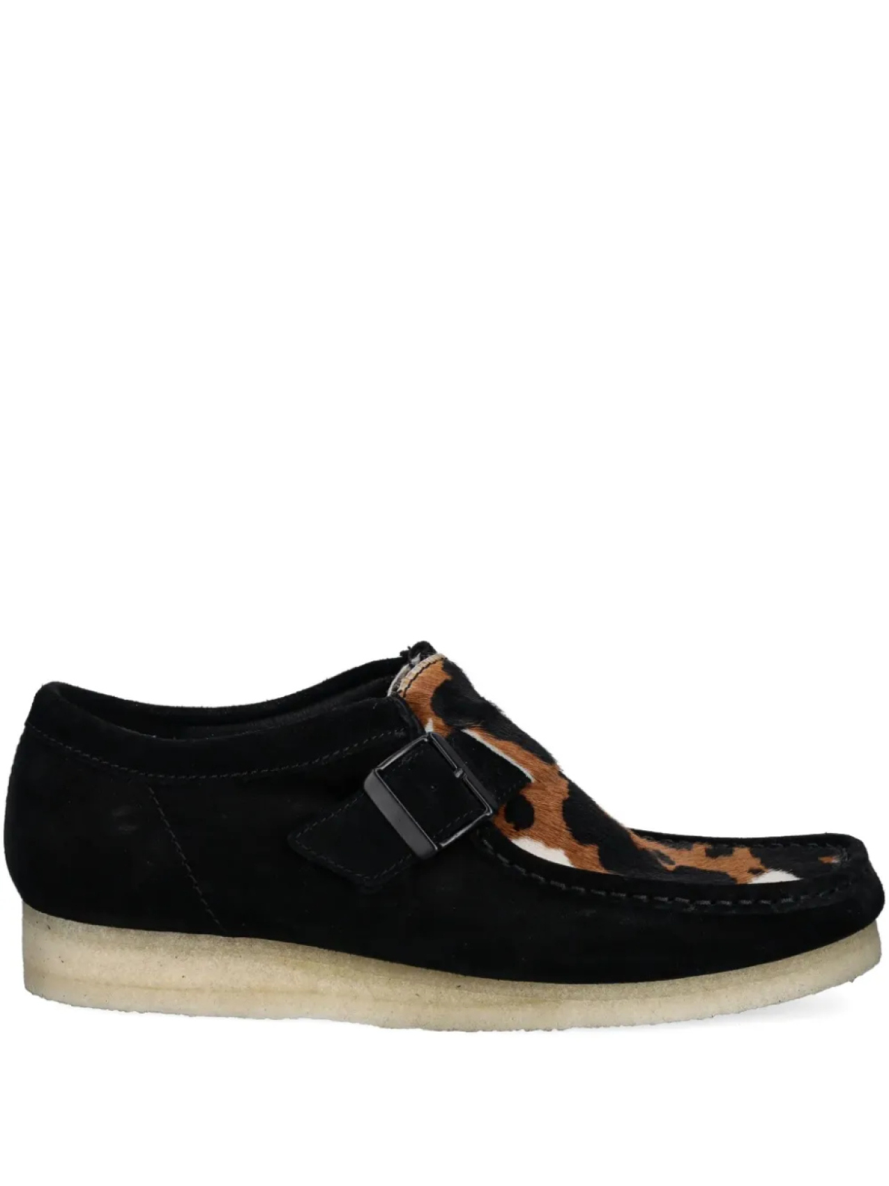 

Лоферы с пряжками и леопардовым принтом Clarks Originals, черный