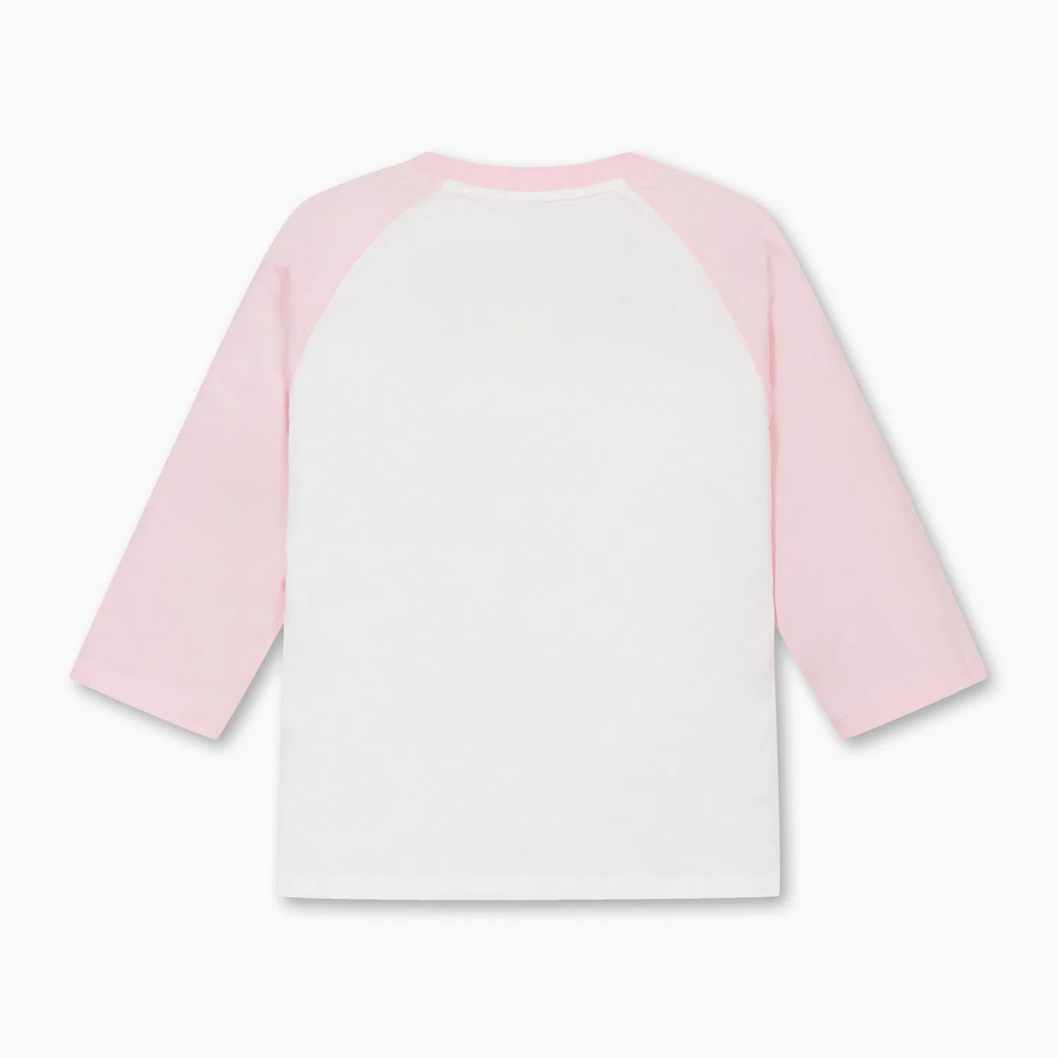Детская футболка реглан с контрастными вставками, розовая, от Benetton Kids — фото 2