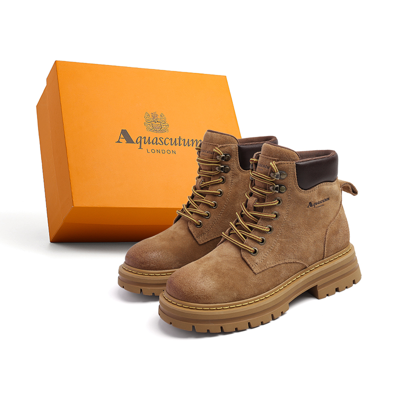 AQUASCUTUM Женские короткие ботинки Мартин высотой 4,5 см в землянисто-желтом цвете, цвет Earth Yellow