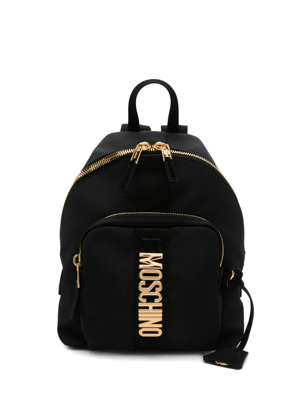 

Маленький рюкзак с логотипом Moschino, черный