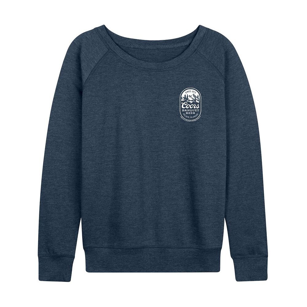 

Женский легкий свитшот из френч терри Coors Banquet Mountains Licensed Character, цвет Heather Indigo
