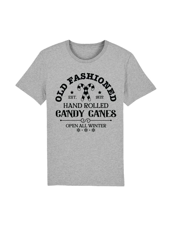 

Футболка F4NT4STIC T-Shirt Cany Canes Retro Weihnachts Sign, пятнистый серый