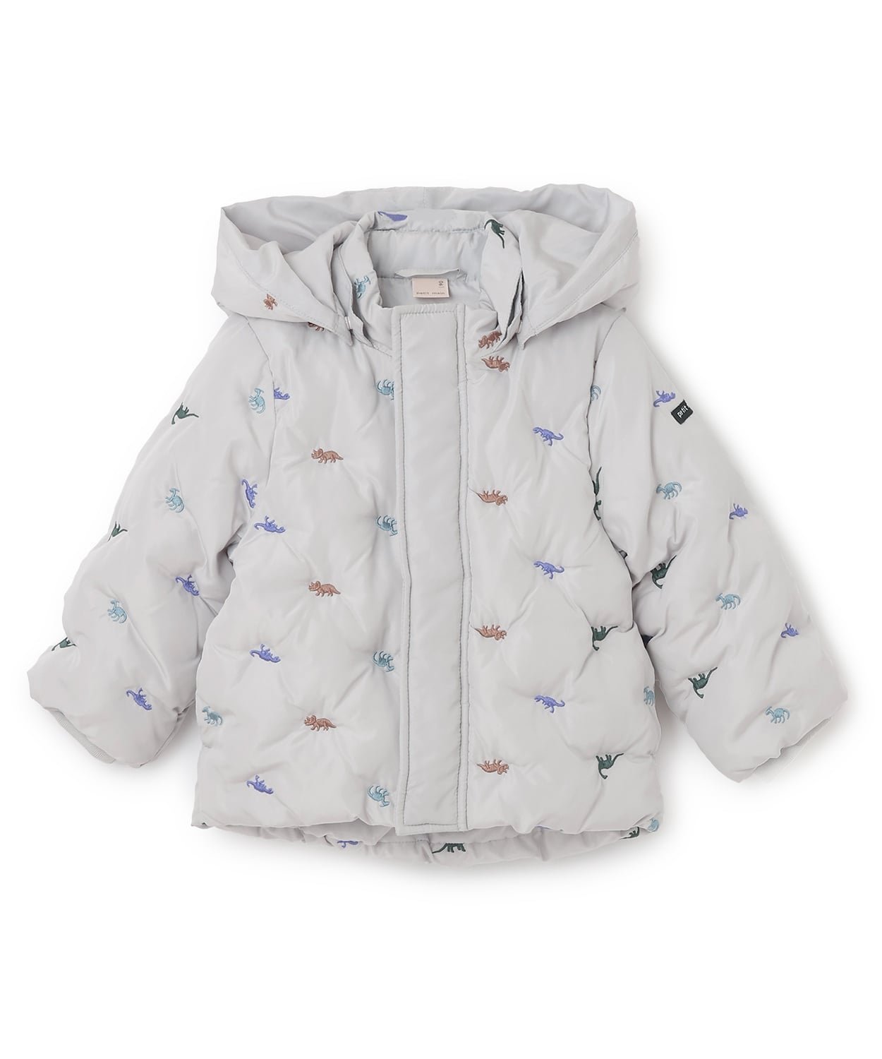 Утепленная куртка с вышивкой разных цветов Petit main, Navy blue — фото 3