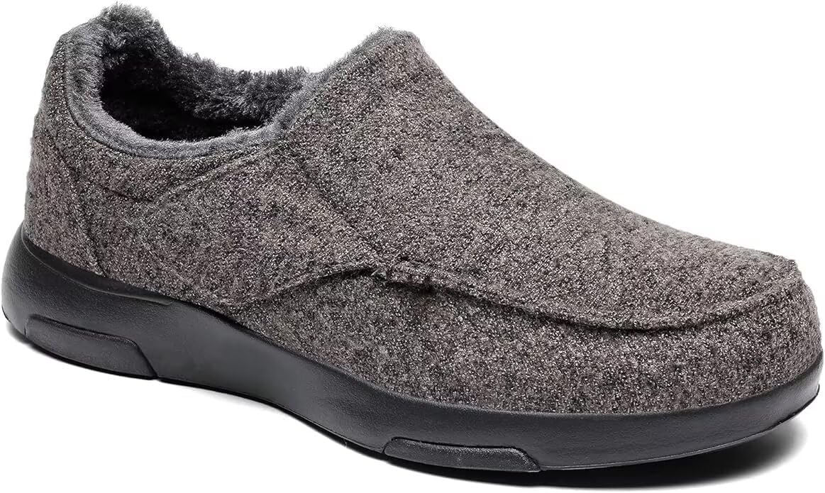 

Мужские ортопедические тапочки OrthoComfoot с поддержкой свода стопы: домашние слипоны при подошвенном фасците, удобные мокасины-турульки для дома и улицы, коричневый