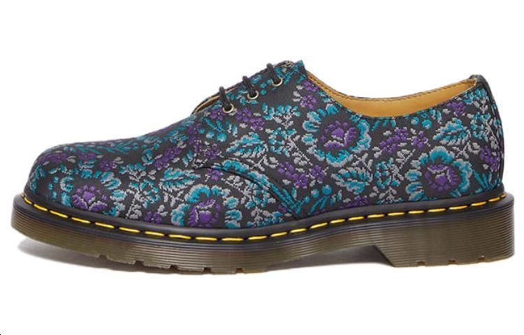 Dr. Martens 1461 Флоральный Жаккард Оксфорды 'Черный Фиолетовый' Женские