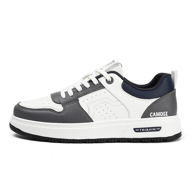 

CAMOSI Мужские лоу-топ скейтборд кроссовки бело-серые, цвет White Gray