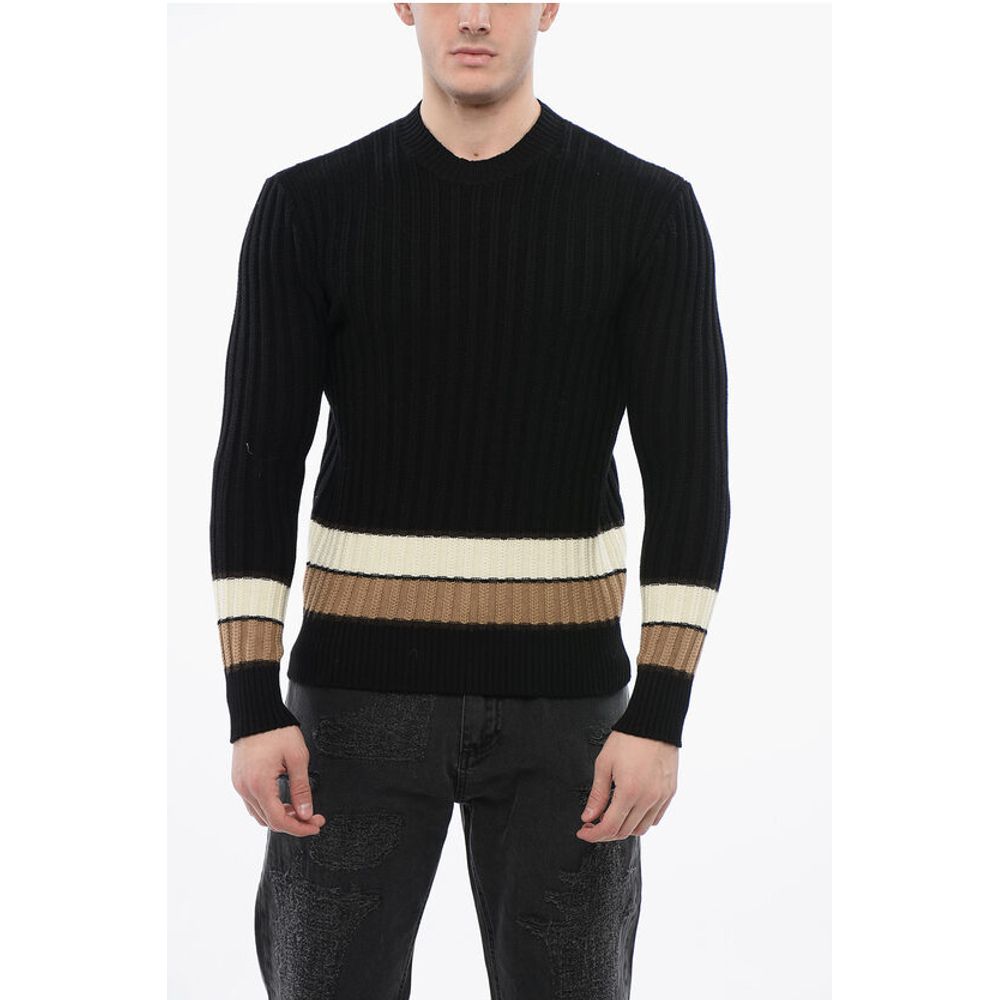 

Шерстяной свитер в рубчик Tagliatore, Black