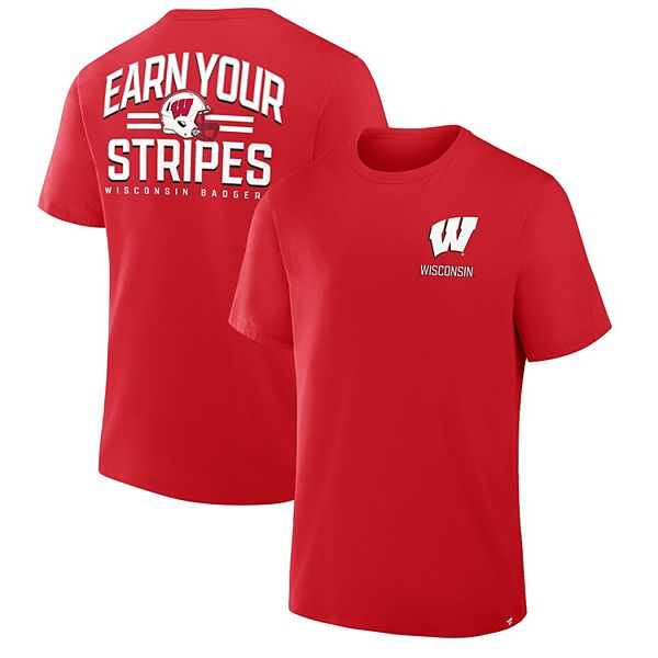 

Мужская красная футболка wisconsin badgers quad legacy Fanatics