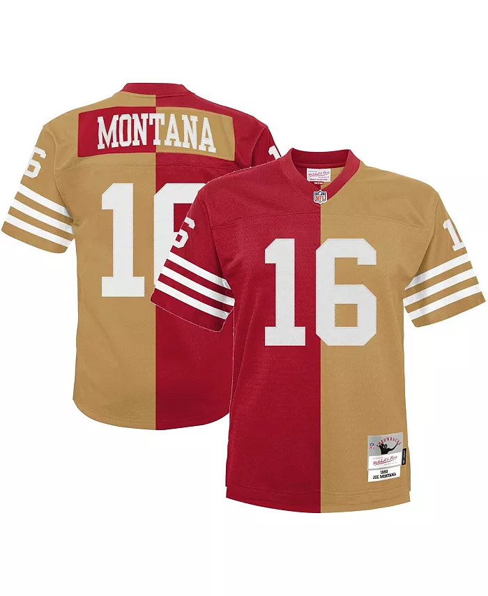 

Мужская джерси Joe Montana в цветах San Francisco 49ers (алый и золотой) Big and Tall Split Legacy, реплика формы легендарного игрока Mitchell & Ness