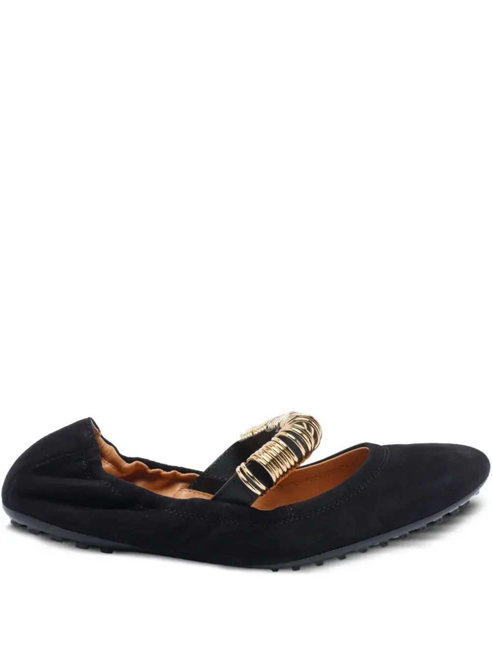 Балетки с кольцом TOD'S, черный