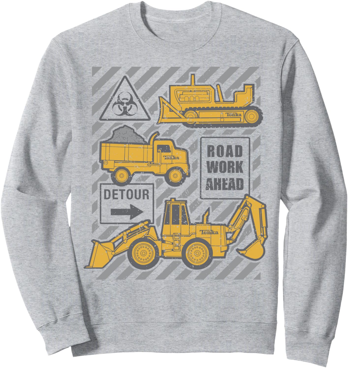

Толстовка с логотипом дорожного знака Tonka Trucks Впереди дорожные работы, серая, Серый, Толстовка с логотипом дорожного знака Tonka Trucks Впереди дорожные работы, серая
