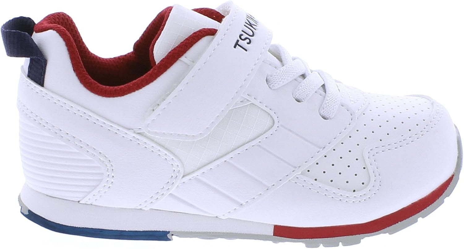 

Кроссовки TSUKIHOSHI Boys Racer (Toddler/Little Kid), белый/синий/темно-синий