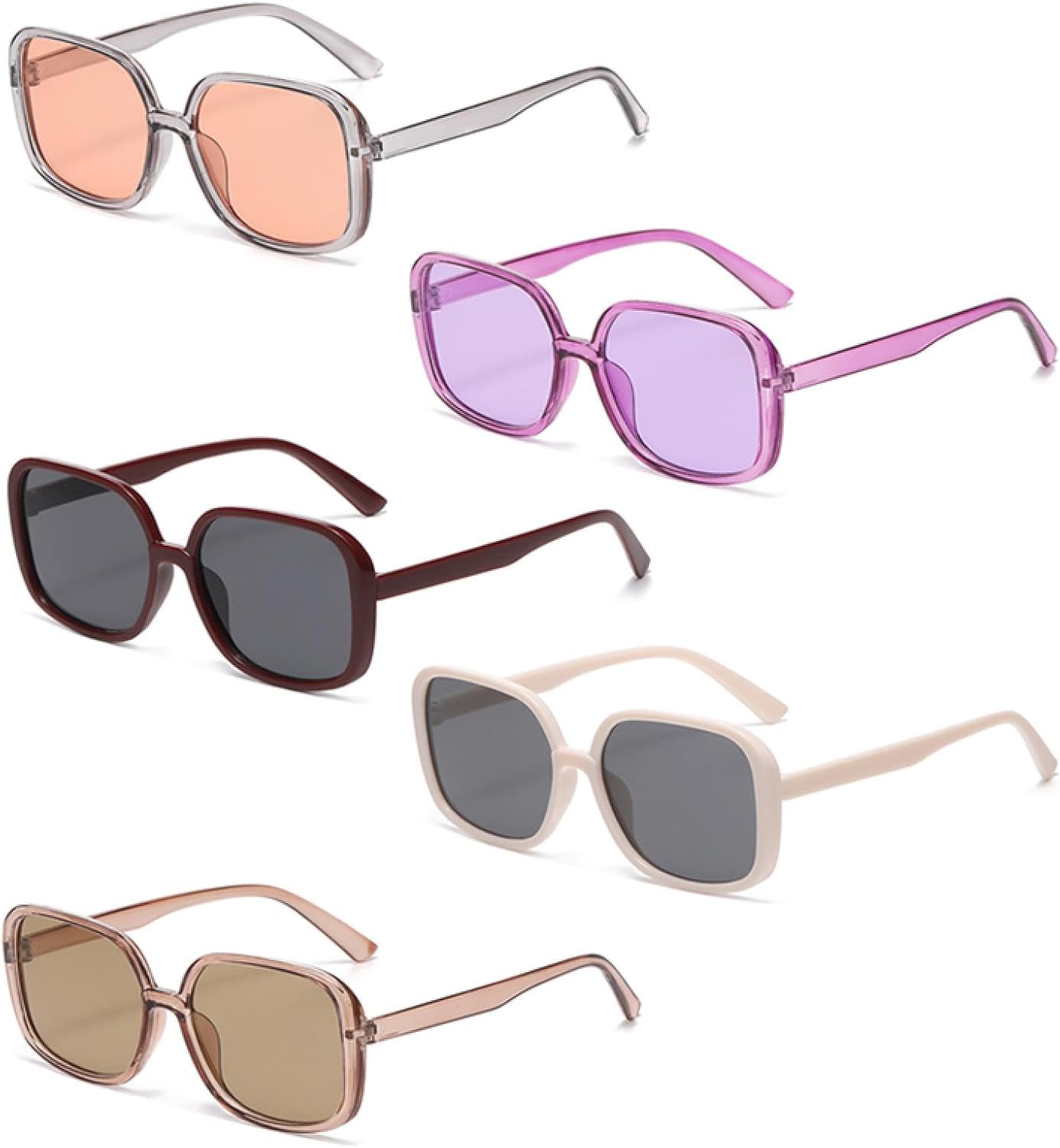 

Солнцезащитные очки с защитой от УФ-излучения UV400 | Большая оправа, разноцветные | Для женщин и мужчин, для занятий спортом на открытом воздухе и вождения DSVIGF, 5pcs Z11