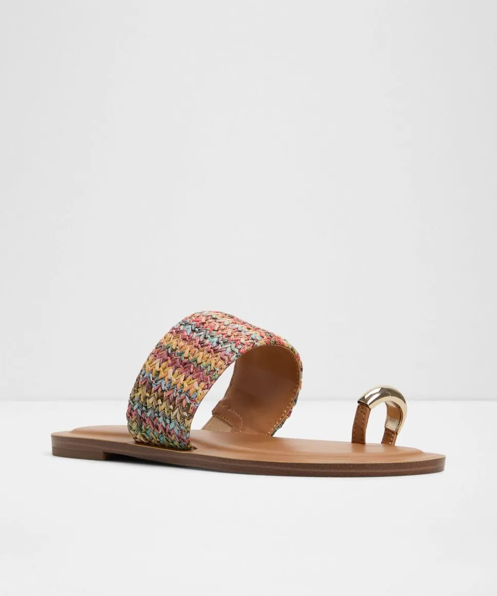 Женские сандалии на плоской подошве с круглым носком Aldo, мультиколор — фото 4