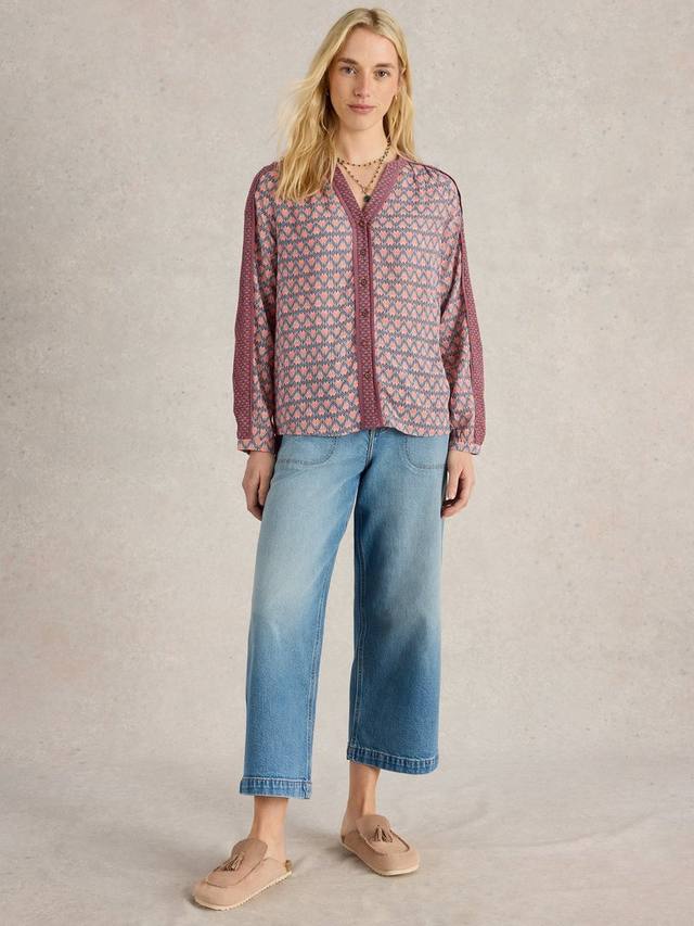 

Блуза Mabel Abstract Loose Fit из вискозы LENZING ECOVERO White Stuff