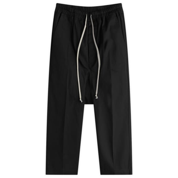 

Укороченные брюки из хлопкового поплина с завязками Rick Owens, черный