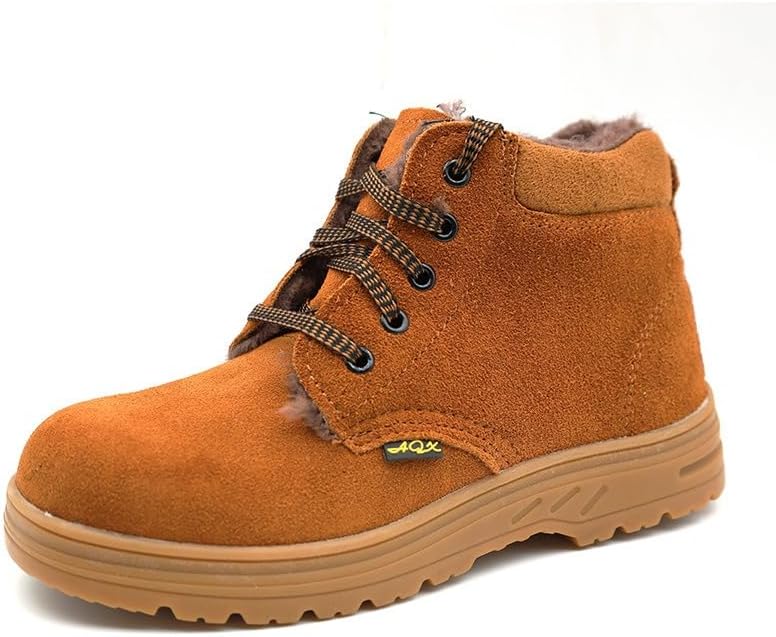 

Ботинки FLOWERGIRR для мужчин с стальным носком, проколоустойчивые, защитные от электрического удара, водонепроницаемые кожаные противоскользящие промышленные строительные ботинки для сварки, Taupe Insulated