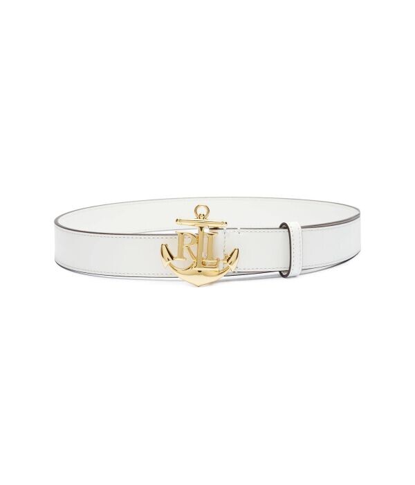 

Ремень женский Lauren Ralph Lauren с якорем, белый