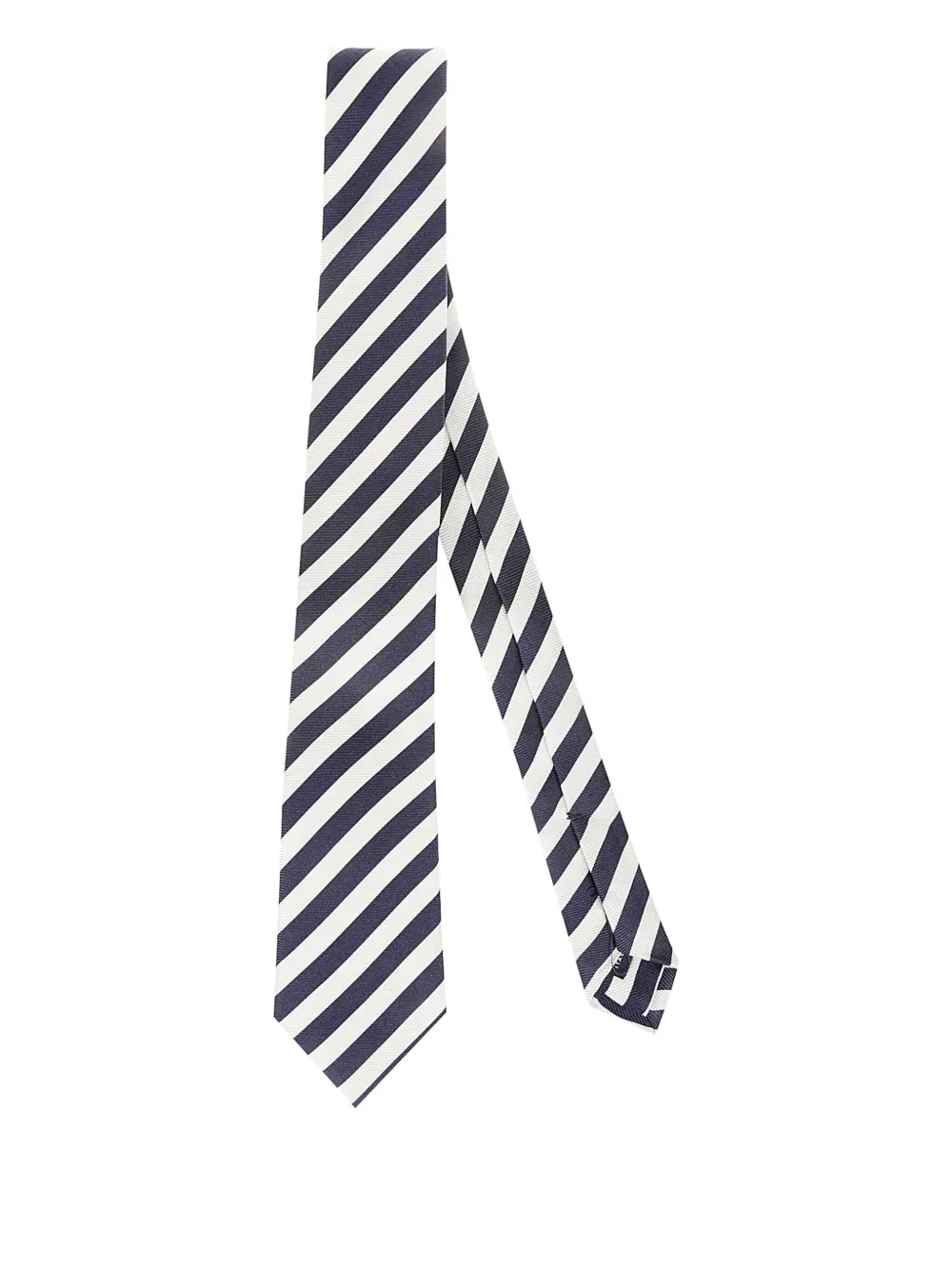 

Шелковый галстук в диагональную полоску Errico Formicola, синий