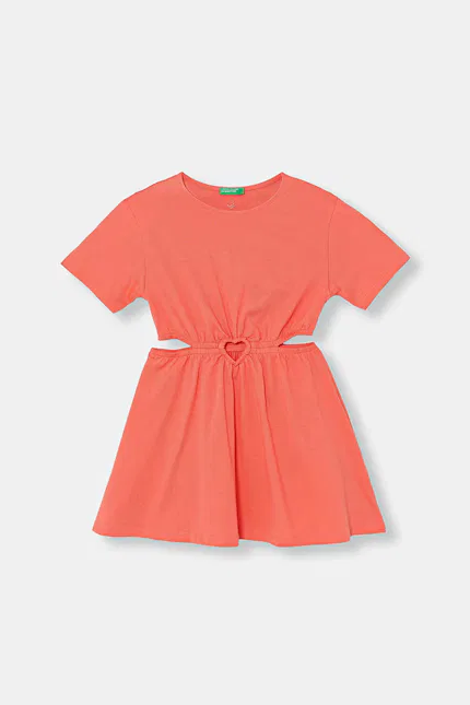 Платье летнее с вырезами United Colors of Benetton, оранжевый