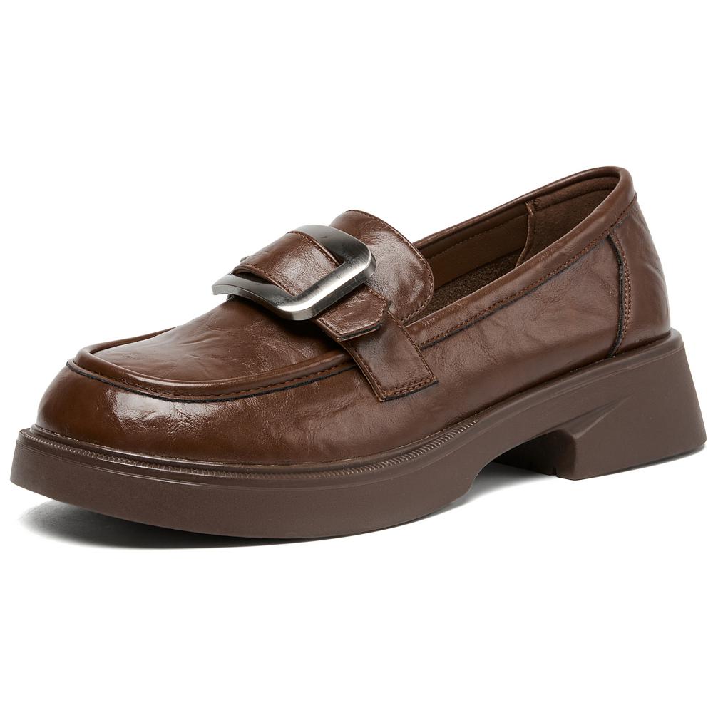 ZGR Женские лоферы тёмно-коричневые, цвет Dark Brown