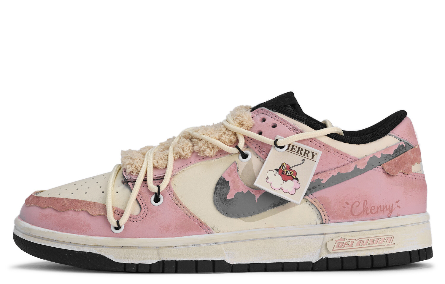 

Кроссовки Nike Dunk Skateboard Shoes Women's Low-Top Pink/White