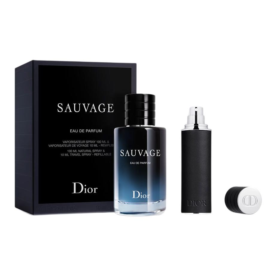 

набор духов Wilderness Eau De Parfum Citrus Bergamot 100ml+10ml DIOR, sauvage perfume 100ml+черный travel perfume spray 10ml