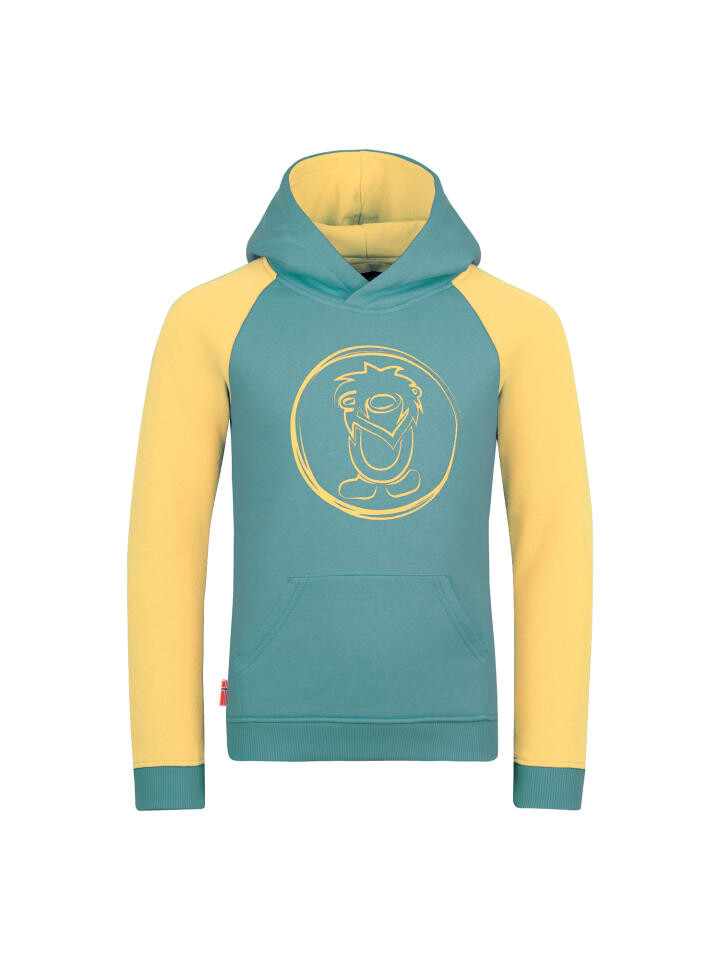 

Худи Trollkids Stavanger, цвет glacier green/lemonade