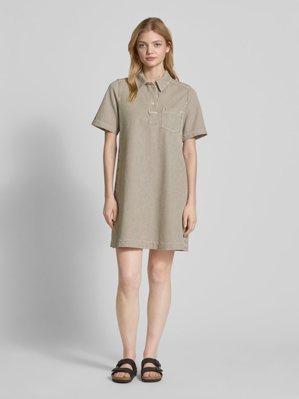 

Мини-платье с накладным нагрудным карманом Marc O'Polo Denim, кремовый