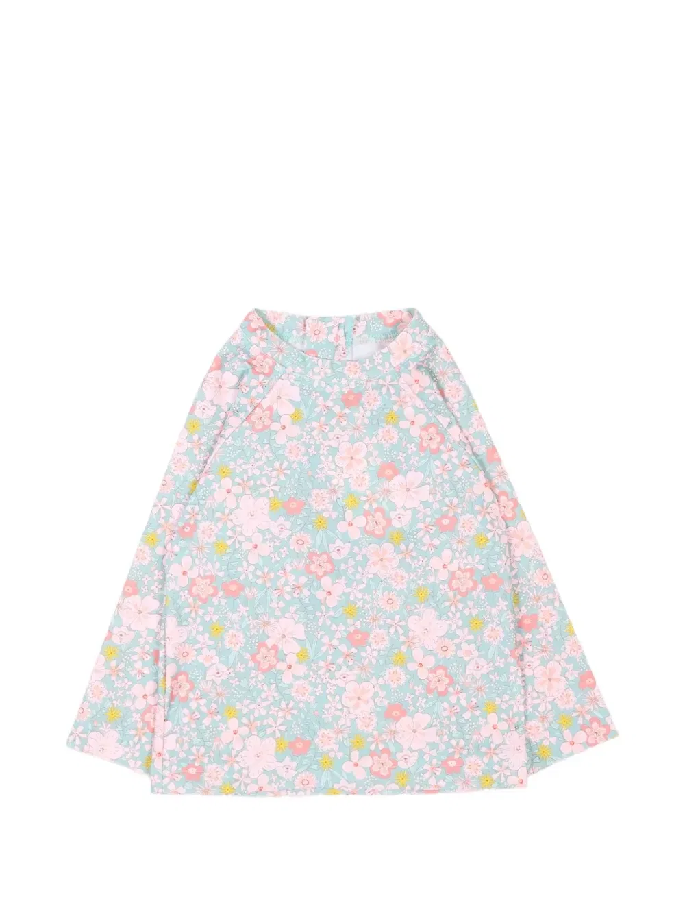 Топ с длинными рукавами с цветочным узором Petit Bateau, синий