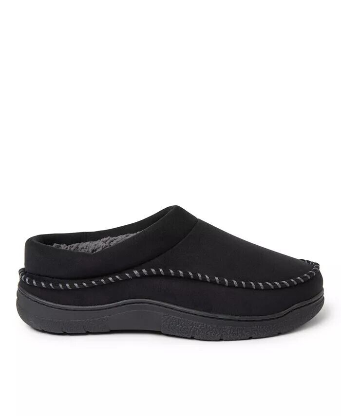 Мужские мокасины Thompson Toe Clog House Shoe Slipper Dearfoams, черный — фото 2
