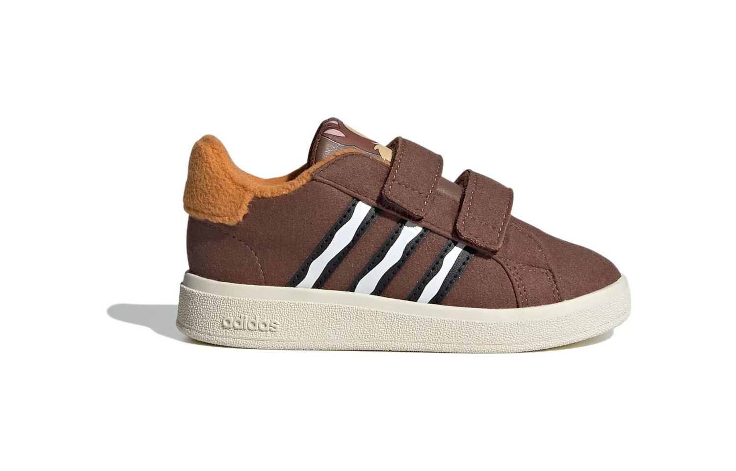 Кроссовки Adidas Grand Court Disney Chipmunks Preloved Brown Core Black Off White TD, коричневый — фото 2