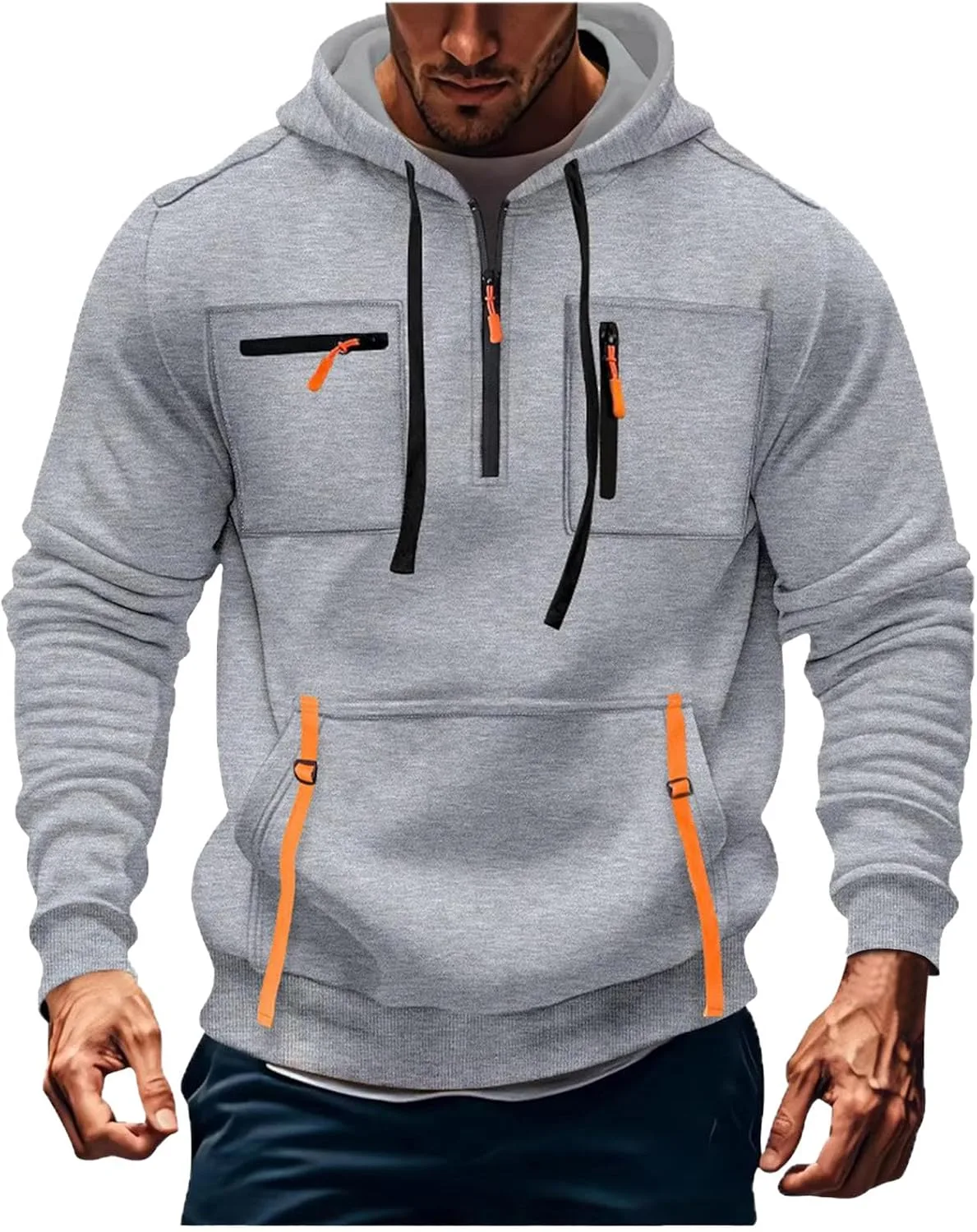 

Akklian тактический худи для мужчин, осень-зима 2025, с длинным рукавом и карманами