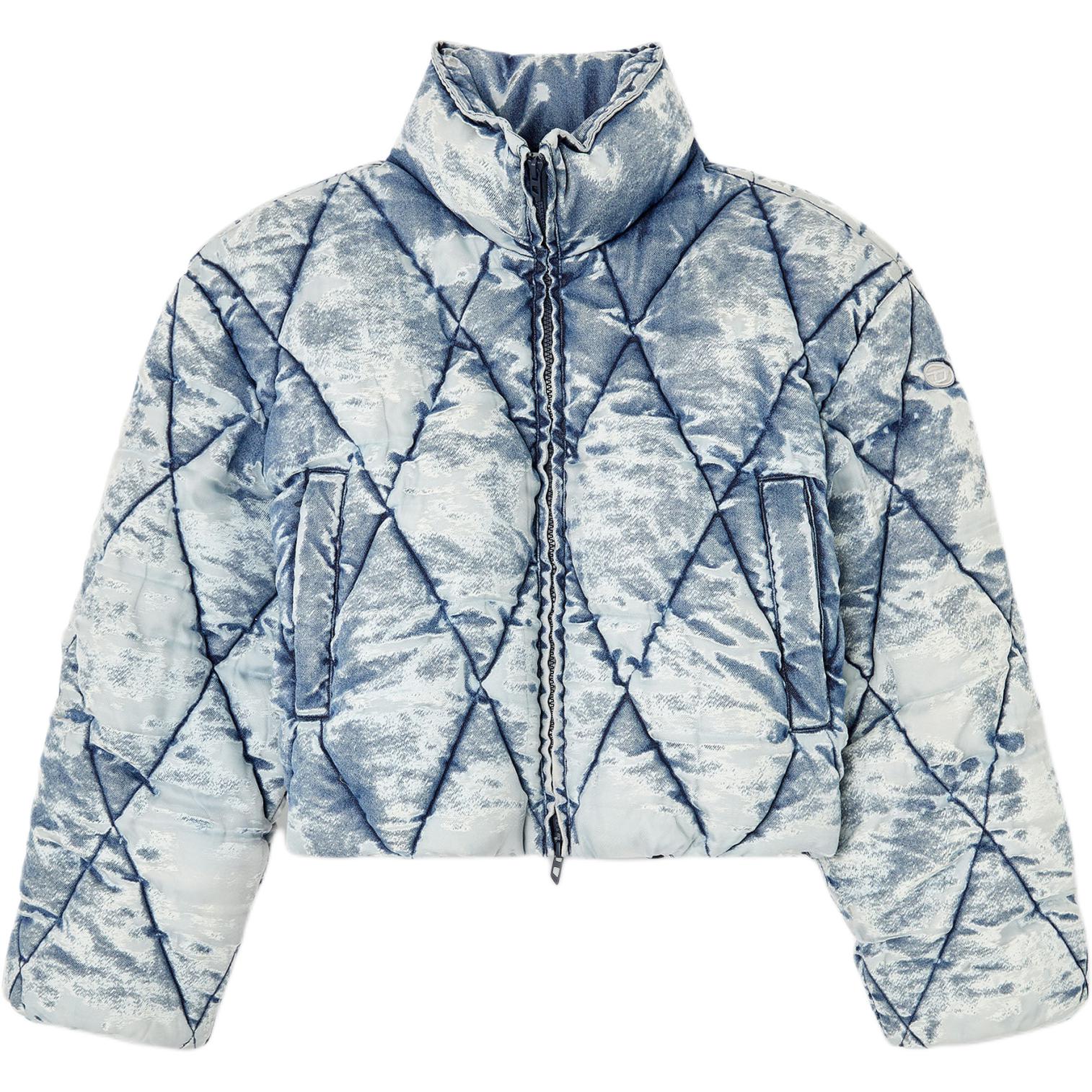 

Куртка-пуховик с эффектом кислотной стирки и стеганым узором DIESEL, мультиколор