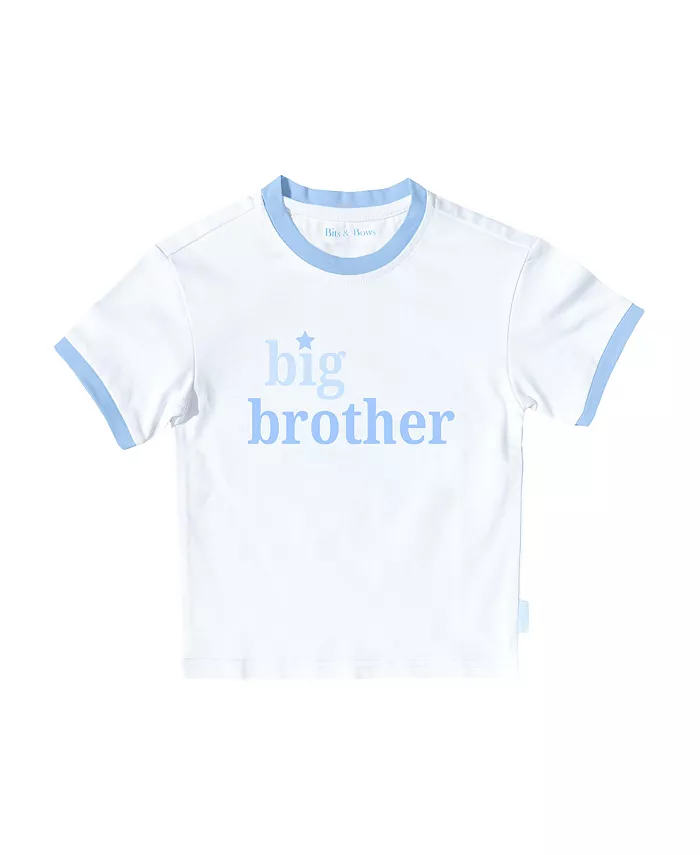 

Футболка с круглым вырезом Boys Big Brother Bits & Bows, синий