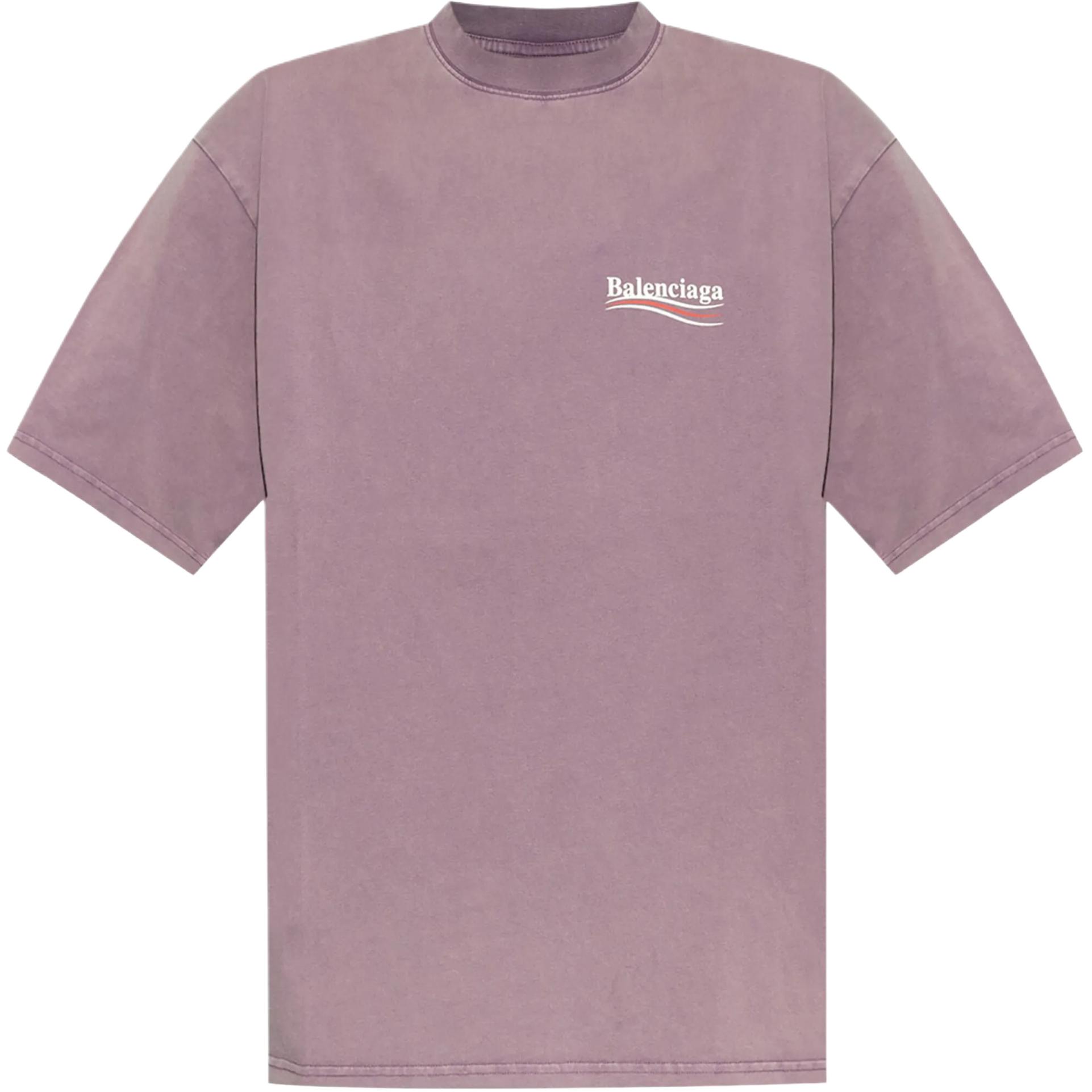 Футболка Political Campaign Medium Fit Balenciaga, фиолетовый — фото 3