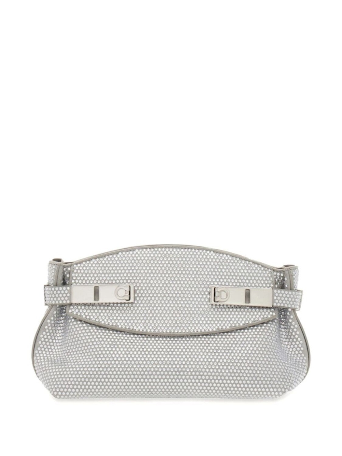 

Ferragamo клатч Hug с кристаллами, серый