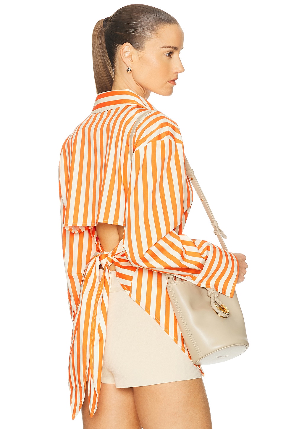 

Рубашка из поплина Loch с пуговицами Simonmiller, Coral Cabana Stripe