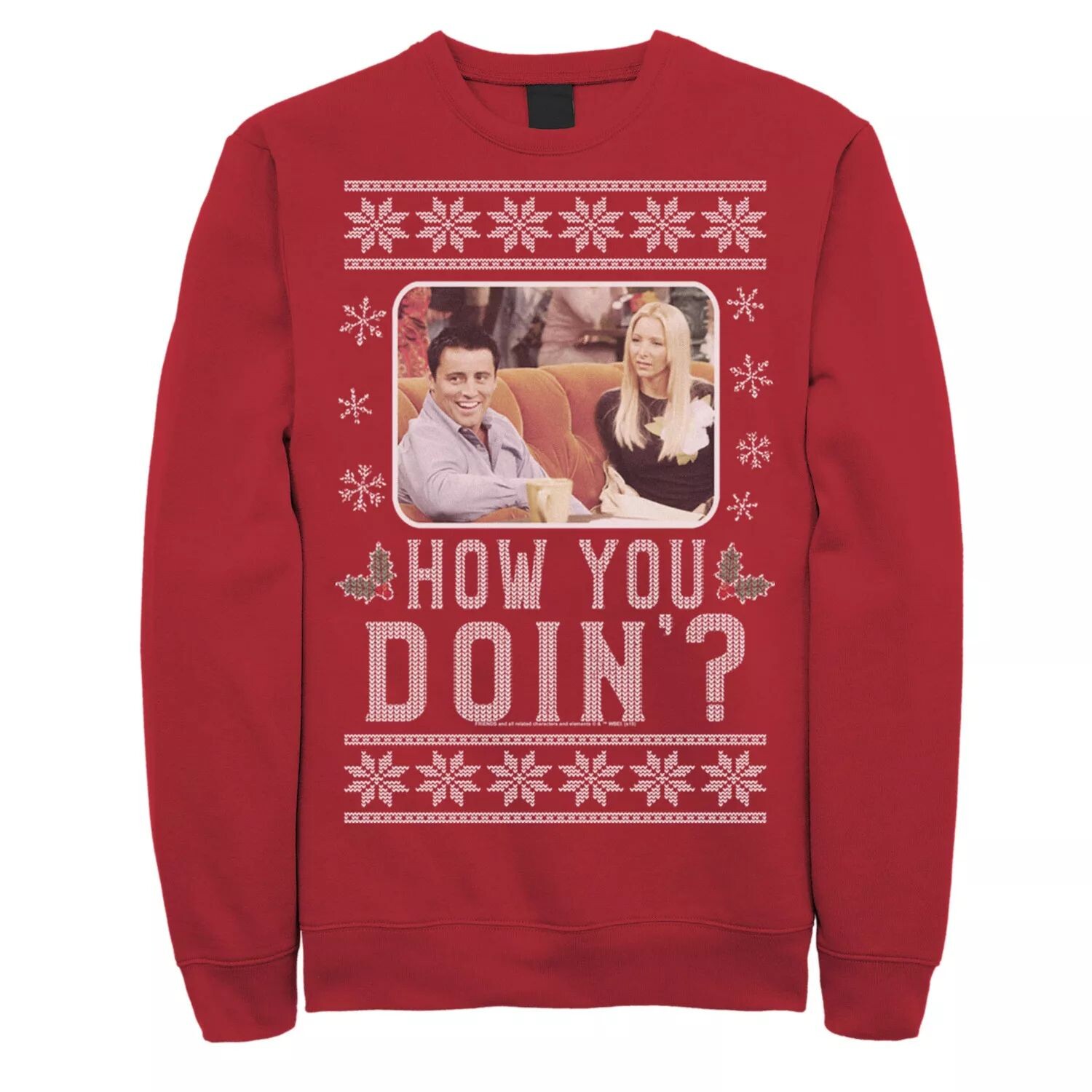 

Мужской свитер Friends Christma Joey & Phoebe How You Doin' Ugly Sweater Licensed Character