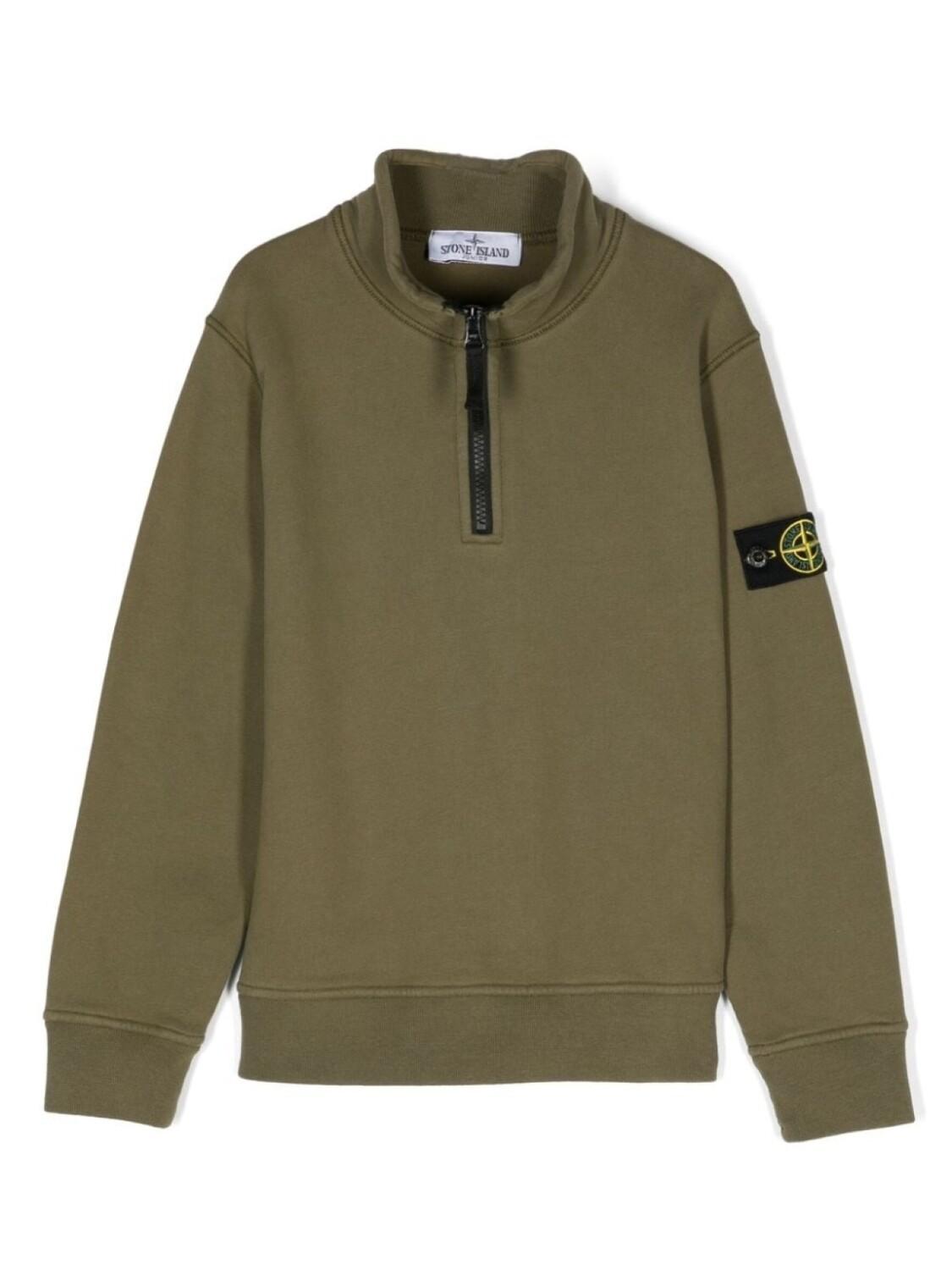 

Stone Island Junior толстовка с логотипом Compass, зеленый