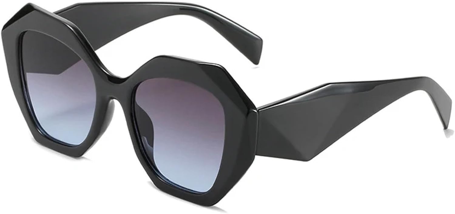 

Солнцезащитные очки UV400 | Женские большие очки с градиентным покрытием и защитой от УФ-излучения для занятий спортом на открытом воздухе и вождения DSVIGF, Black Gray Blue