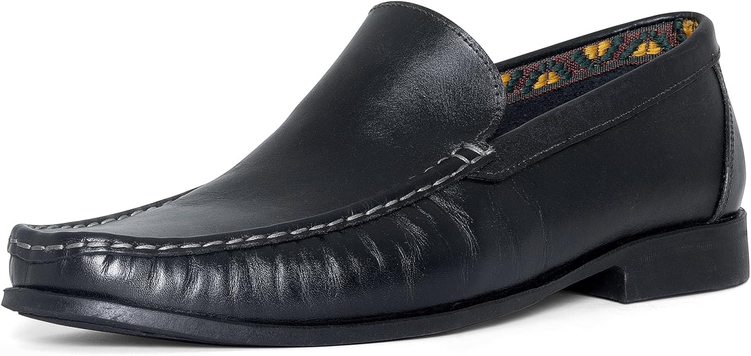 

Мужские слипоны Donald Pliner Reuben - удобная обувь в венецианском стиле для повседневной и деловой носки Donald J Pliner, черный